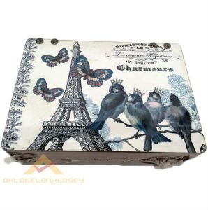 DESENLİ 6 BÖLMELİ POŞET ÇAY SAKLAMA KUTUSU