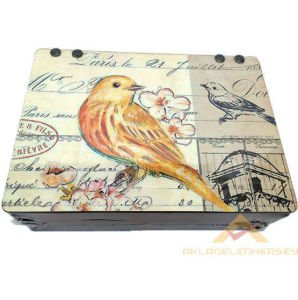 DESENLİ 6 BÖLMELİ POŞET ÇAY SAKLAMA KUTUSU