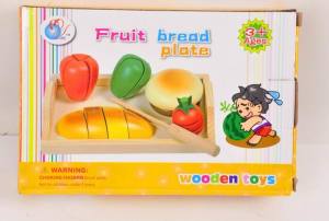 Fruit İs Sure To Looked Ahşap Sebze Meyve Kesme Seti Okul Öncesi Eğitici Oyuncak