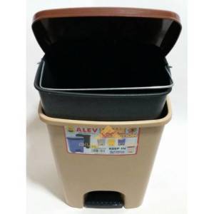 25 Litre Pedallı Kaliteli Plastik Çöp Kovası No.4 44x35x27cm