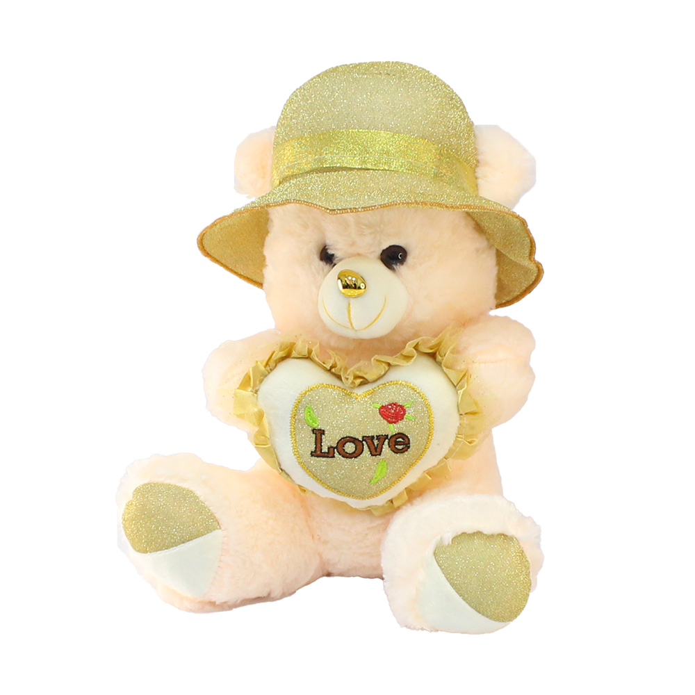 Love Kapli Şapkalı Ayı Peluş Oyuncak 35 cm