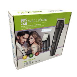 4 Taraklı Kablolu Kablosuz Şarjlı Saç Sakal Tıraş Makinesi Krom Bıçaklı Well Power WP-7300