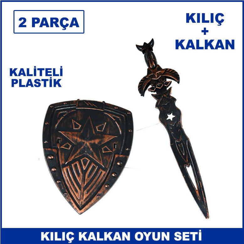 Kılıç Kalkan Oyuncak Seti 2 Parça Kaliteli Plastik Savaş Oyuncakları Seti