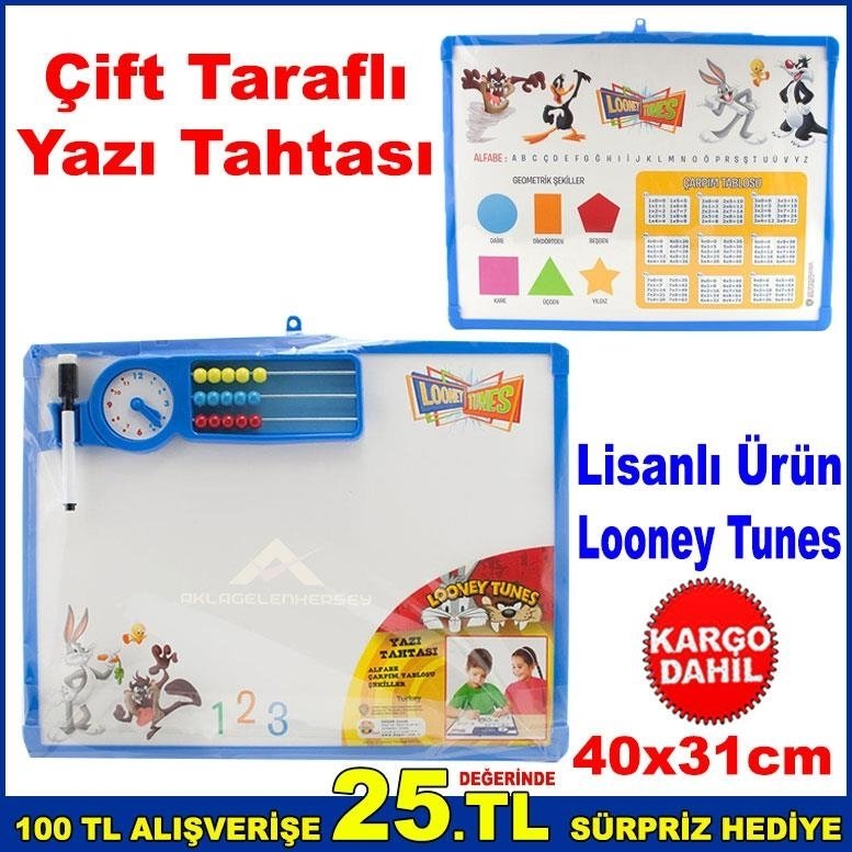 Lisanlı Looney Tunes Çift Taraflı Yazı Tahtası 40x31cm Ebatında