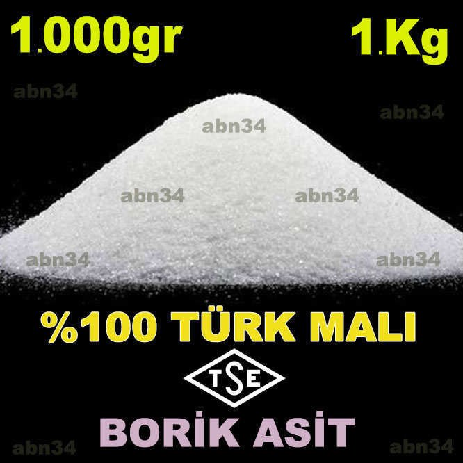 Çok amaçlı kullanım 1 kilogram toz Borik asit,TSE garantili H3BO3 Etimaden üretimi %100 türk malı