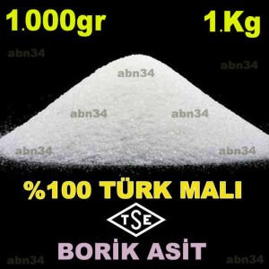 Çok amaçlı kullanım 1 kilogram toz Borik asit,TSE garantili H3BO3 Etimaden üretimi %100 türk malı