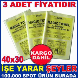 3adet FİYATI SİHİRLİ TEMİZLİK BEZİ MAGIC TOWELkd