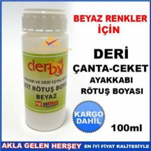 AYAKKABI,ÇANTA,KOLTUK HER TÜRLÜ DERİ-TÜM DERİ RENKLERİ İÇİN Çok Seçenekli HATA GİDERİCİ RÖTUŞ BOYASI beyaz