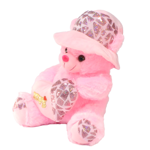 Love Kapli Şapkalı Ayı Peluş Oyuncak 35 cm