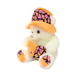 Love Kapli Şapkalı Ayı Peluş Oyuncak 35 cm