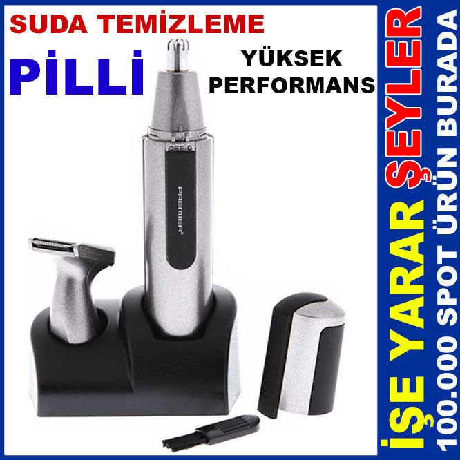 PREMIER PRATİK PİLLİ BURUN-KULAK KIL ALMA CİHAZI
