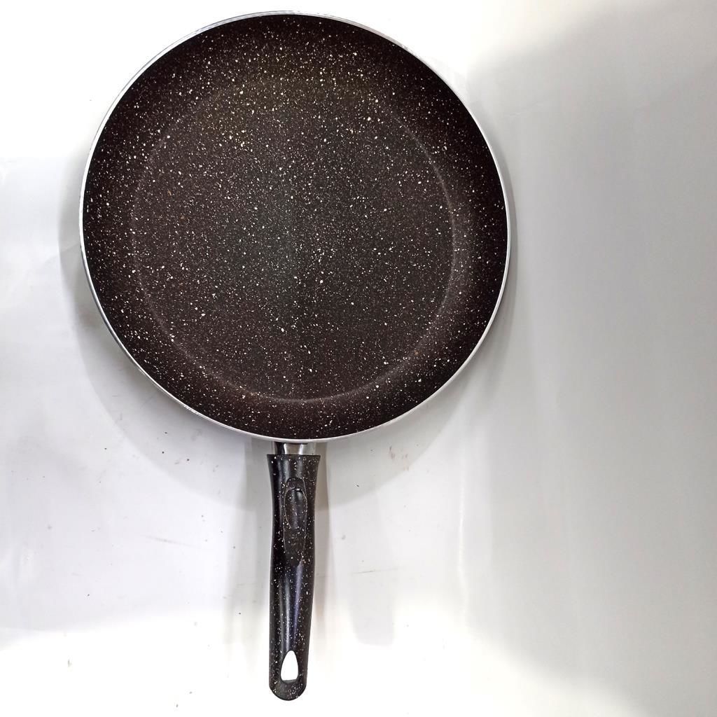 Mükemmel Kalite Granit Büyük Boy 32 cm Çapında 3 mm Aliminyum Granit Kaplama Saplı Kızartma Tavası