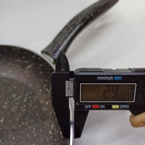 Mükemmel Kalite Granit Büyük Boy 32 cm Çapında 3 mm Aliminyum Granit Kaplama Saplı Kızartma Tavası