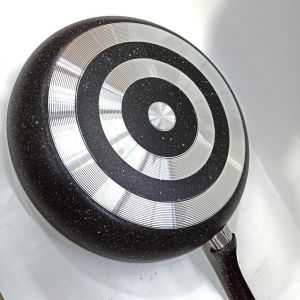 Mükemmel Kalite Granit Büyük Boy 32 cm Çapında 3 mm Aliminyum Granit Kaplama Saplı Kızartma Tavası