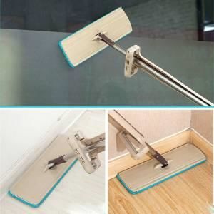 360 Derece Döner 2 Paspaslı Kendinden Sıkmalı Kovasız Sihirli Mop Mikrofiber Pedli Magic Spin Mop