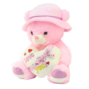I Love You Kalpli Şapkalı Peluş Oyuncak 50 cm