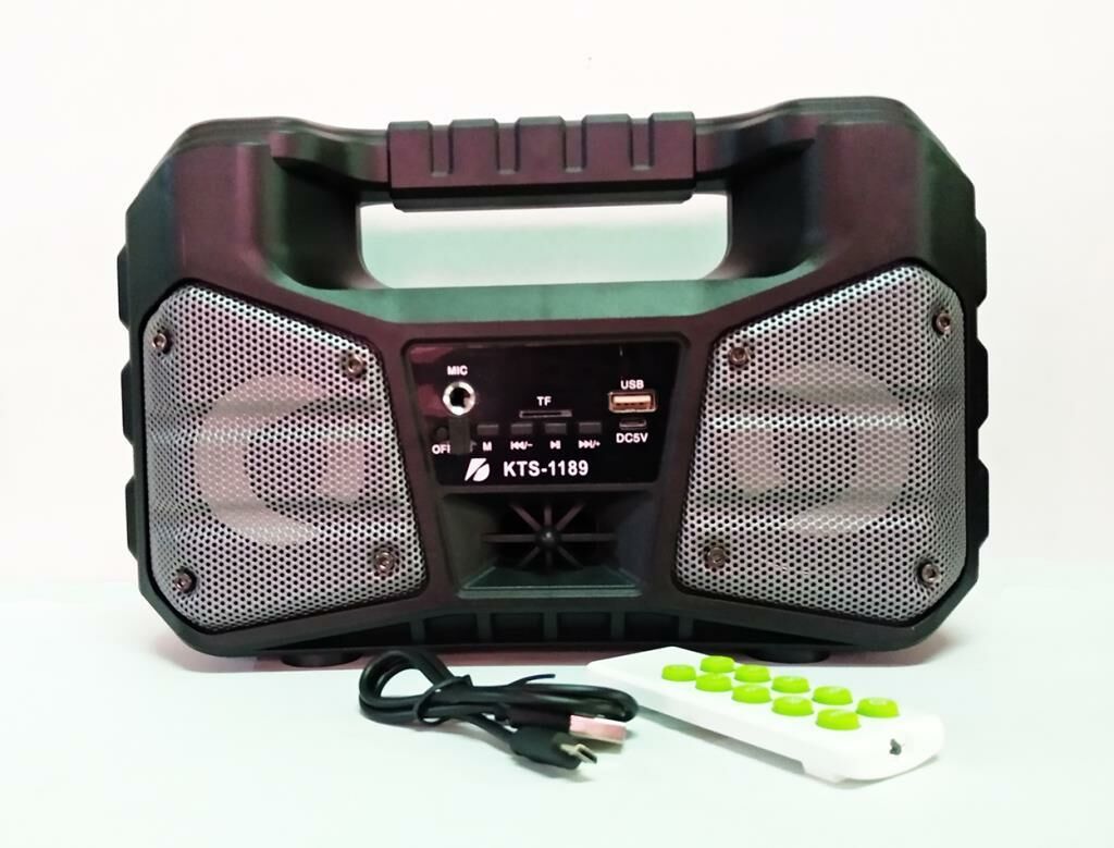 KTS- 1189 Işıklı  Portatif Bluetooth Wifi Fm Bağlantılı Speaker Süper Bass Ses Bombası  Uzaktan kumandalı Karaoke Hoparlör