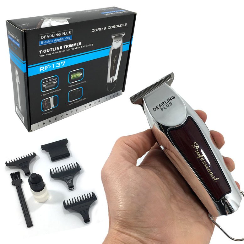 Kablolu Kablosuz T Tipi Başlıklı Şarjlı Saç Sakal Tıraş Makinesi Dearling Plus RF-137