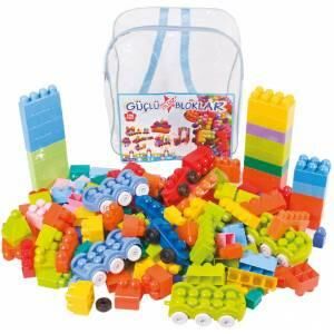 Jumbo Büyük Legolar Sırt Çantalı 196 parça Lego Set Yapı Blokları 1.Kalite Ultra Lüks Kalite Oyuncak