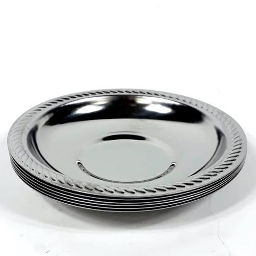 6 Adet Paslanmaz Rostfrei Çay Tabağı Seti 10x10 cm