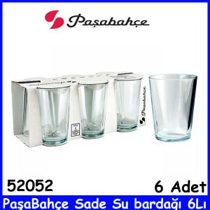 Paşabahçe Sade Su Bardağı 6Lı 52052 Kaliteli Ürün Çiçek Desenli