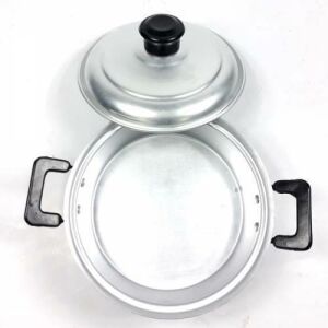 28 Cm Kapaklı Saplı Alüminyum Natural Tencere Yerli Üretim