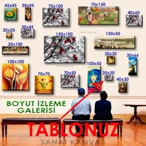 C.Ö. SONBAHARDA KIRMIZI YAPRAKLAR 7 değişen ölçü KANVAS TABLO