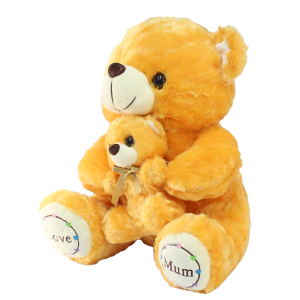 Love Mum Yavrulu Anne Ayı Peluş Oyuncak 30 cm