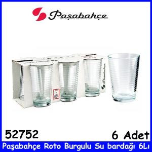 Paşabahçe Roto Burgulu Su Bardağı 6Lı 52752 Kaliteli Cam Ürün 