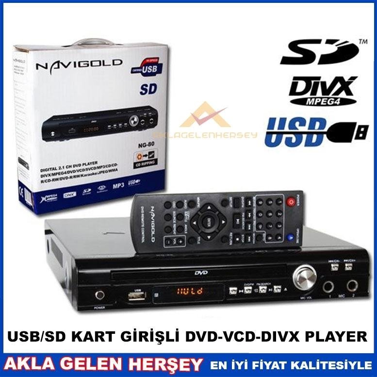 Ücretsiz Kargo NAVIGOLD USB-SD KART GİRİŞLİ DVD-VCD-DIVX PLAYER