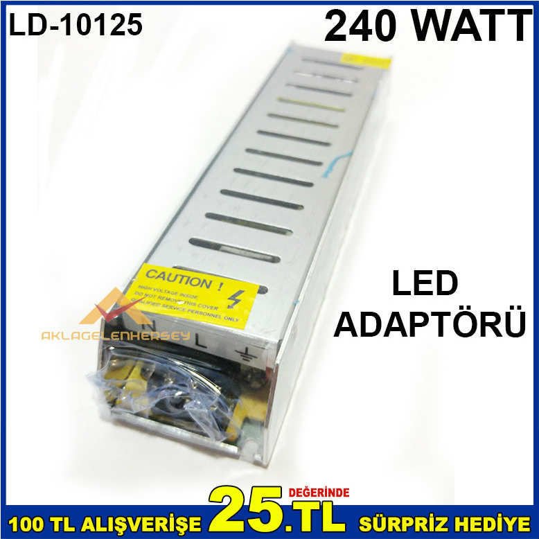 120 WATT 10 AMPER SLİM METAL KASA LED ADAPTÖR