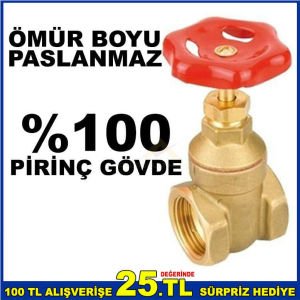 SU SAATLERİ İÇİN SARI PİRİNÇ 3/4 ŞİBER VANA