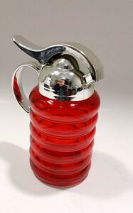 250cc Kırmızı Doğal Renkli Cam Şekerlik veya Yağdanlık