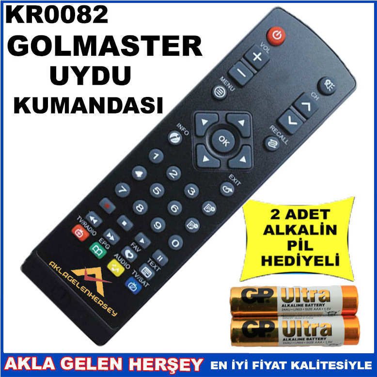 GOLDMASTER UYDU CİHAZI Receiver KUMANDASI KR0082