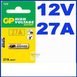 GP 27A 12V MN27 ALKALİN KUMANDA PİLİ 7.7xh28mm