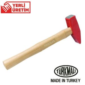 300 gram Ağaç Saplı Çelik Çekiç Tesfiyeci Stil Sıcak Dövme Çeliği Özel Alaşım Yekpare Gövdeli Çelik