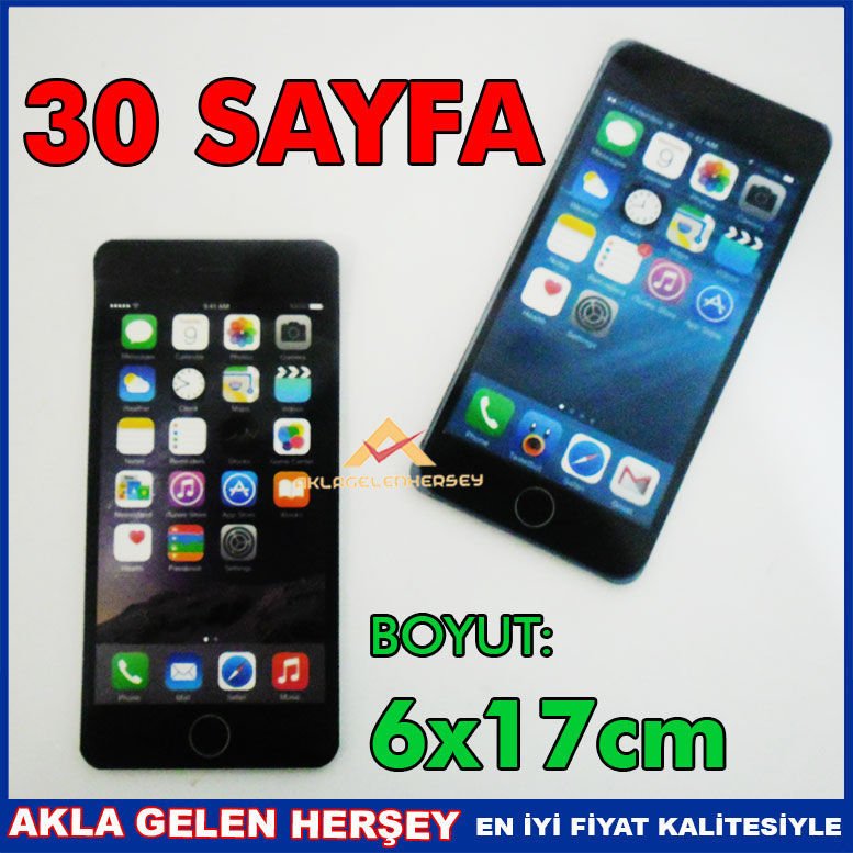 I PHONE TELEFON GÖRÜNÜMLÜ 30 SAYFA NOT DEFTERİ