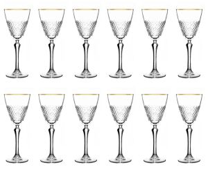 MCS5301 Altın 49 Parça 12 Kişilik Mozaik Desenli Cam Bardak Seti