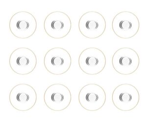 MCS5301 Altın 49 Parça 12 Kişilik Mozaik Desenli Cam Bardak Seti