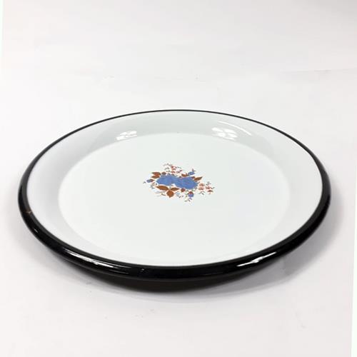 MMİ Emaye SMİ 29x29Cm Nostaljik Çiçekli Emaye Tepsi