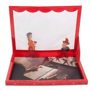 Geleneksel Hacivat Karagöz ve Arkadaşları Gölge Oyunu 4 Adet Sopa ve Maskeli Eğlenceli Oyuncak