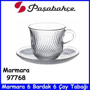 Paşabahçe 97768 Marmara 6'lı Kulplu Çay-Kahve Fincan Seti 