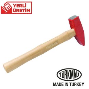 500 gram Ağaç Saplı Çelik Çekiç Tesfiyeci Stil Sıcak Dövme Çeliği Özel Alaşım Yekpare Gövdeli Çelik