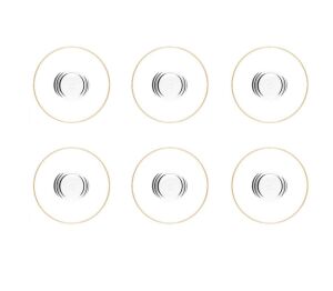 MCS5306 Altın 31 Parça 6'lı Asitli Kafes Desenli Cam Bardak Seti