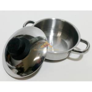 14cm Çelik Tencere İndüksiyon Çelik Kapsül Taban 1 Litre Mini Çelik Tencere - Sos Tenceresi
