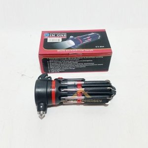 8 IN ONE LED IŞIKLI TORNAVİDA SETİ VE ACİL DURUMLARDA CAM KIRMA