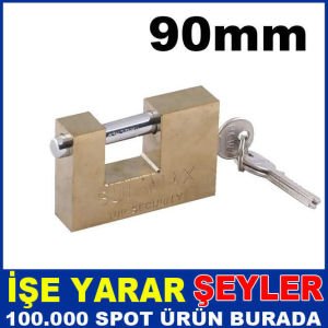 90mm KALİTELİ ÇELİK KAYAR MİLLİ ASMA KİLİT