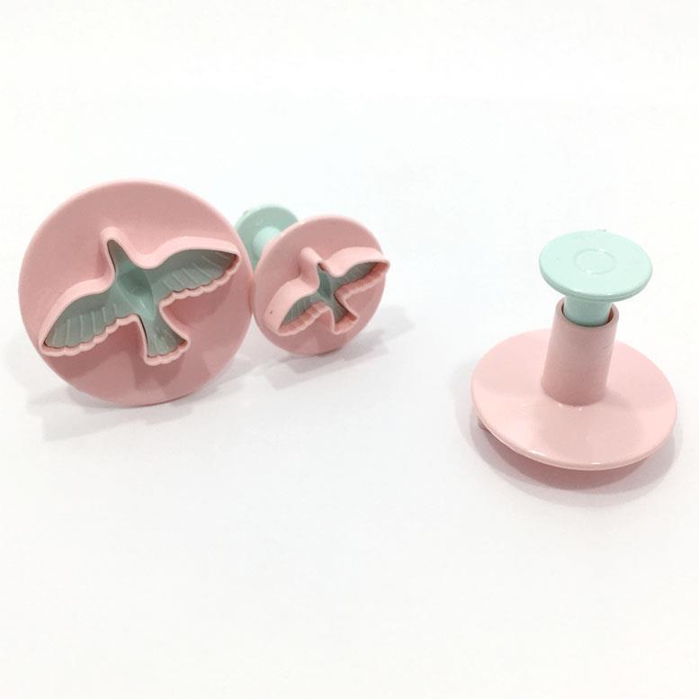 Bas Çıkart Sistem Martı Şekilli 3 lü Şeker Hamuru Kurabiye Kalıbı