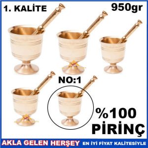 950gr KÜÇÜK BOY FULL PİRİNÇ HAVAN KOLLU NO.1