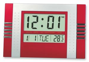 Büyük rakamlı,Büyük boy Dijital duvar saati KK5850 termometre,alarm LCD ekran dijital takvim 30x20cm